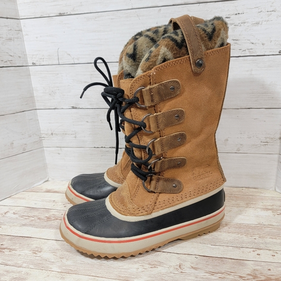Sorel Joan of Arctic Knit II Winter Boots in Brown Size 6.5 - Picture 9 of 10